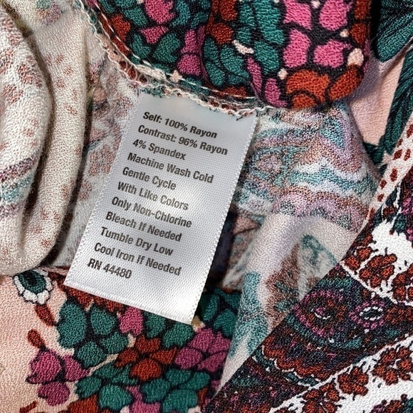 WONDERLY Rose Smoke Paisley Journey Calling Bodysuit Size XS - Picture 17 of 17